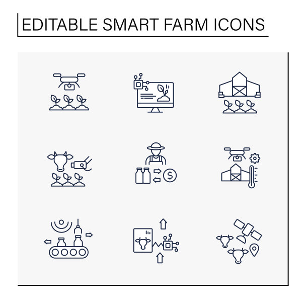 智能农场线图标设置图片下载