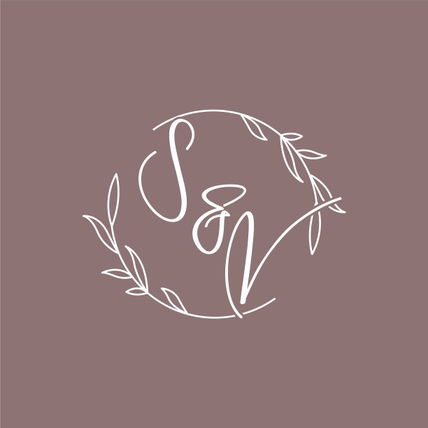Sv婚礼首字母组合logo创意图片下载