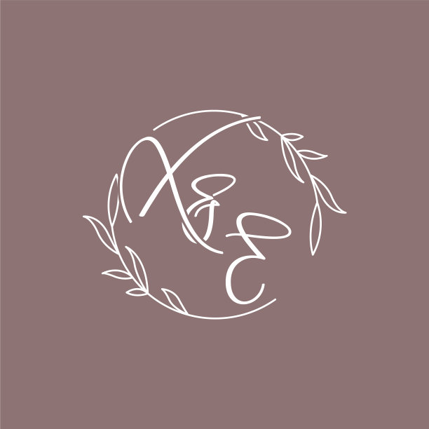 Xe婚礼首字母组合logo创意图片下载