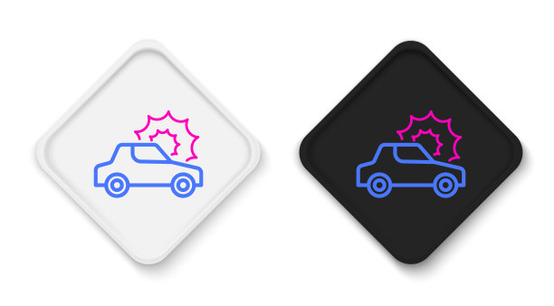 线车保险图标孤立在白色图片下载