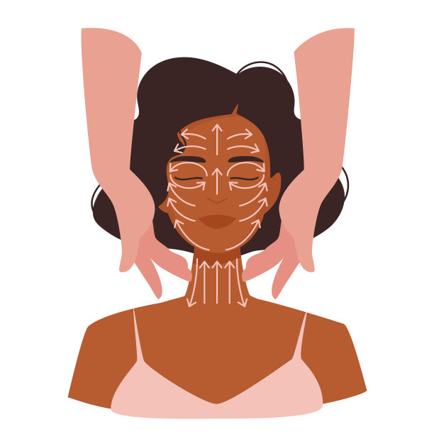 面部按摩线信息图从俯视图图片下载