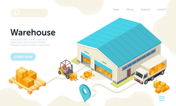 仓库物流概念图片下载