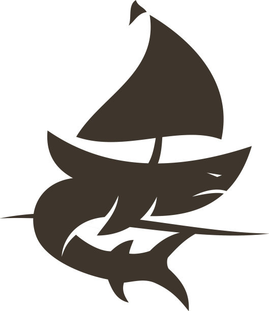 船船鲨鱼标志标志品牌身份图片下载