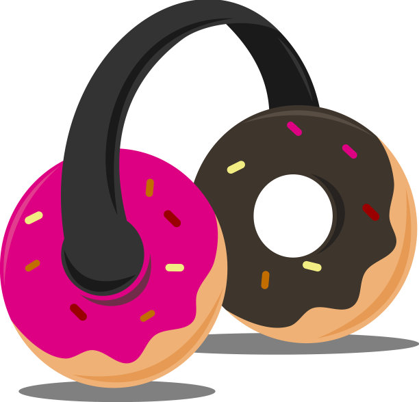 甜甜圈耳机标志图标品牌标识图片下载
