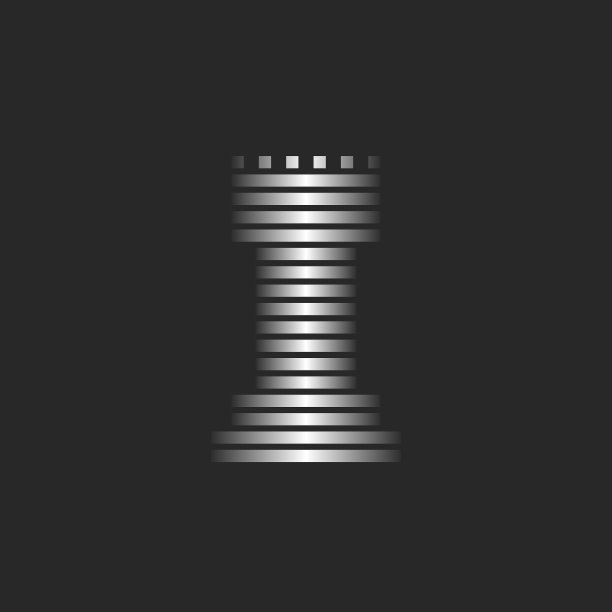 堡垒瞭望塔标志3D效果线条艺术来自图片下载