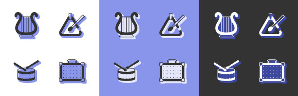 集吉他功放古希腊里拉鼓图片下载