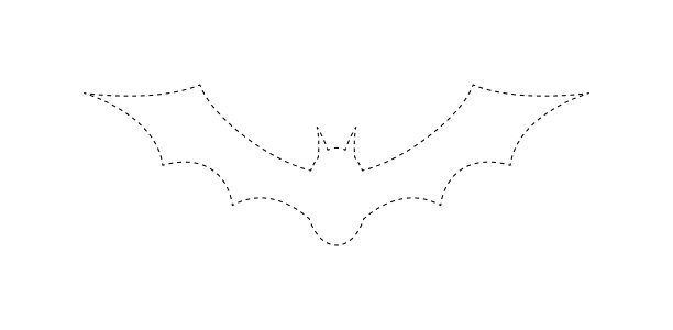 儿童追踪蝙蝠工作表图片下载