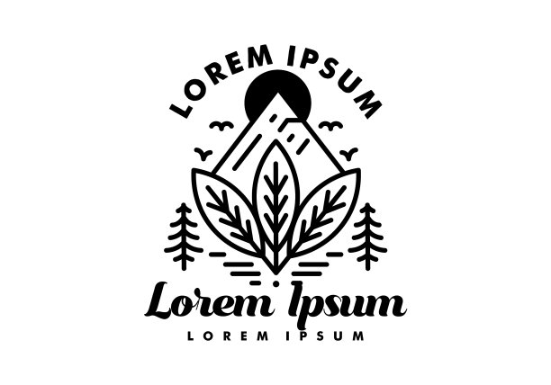 叶山和太阳线艺术设计图片下载