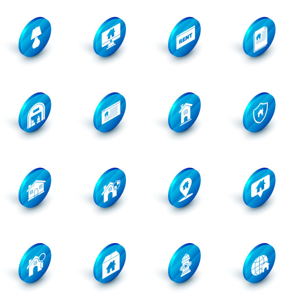 电脑显示器设置智能家居悬挂标志图片下载