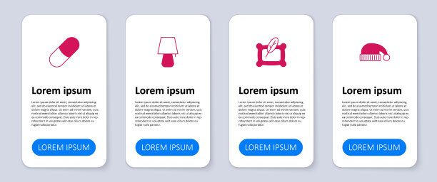 设置睡觉的帽子，枕头，桌子，台灯和药丸图片下载