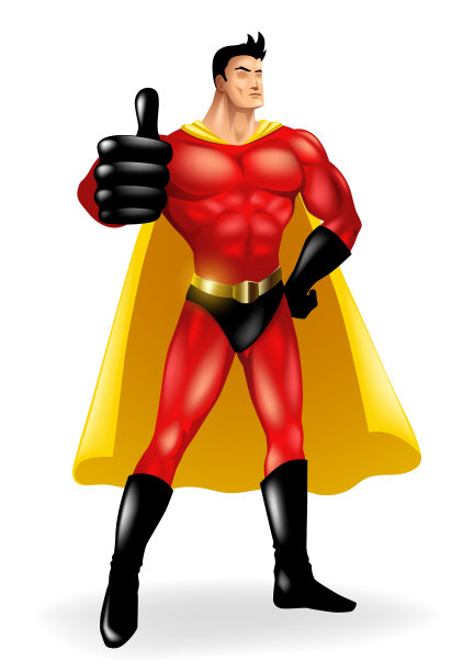 超级英雄竖起大拇指图片下载