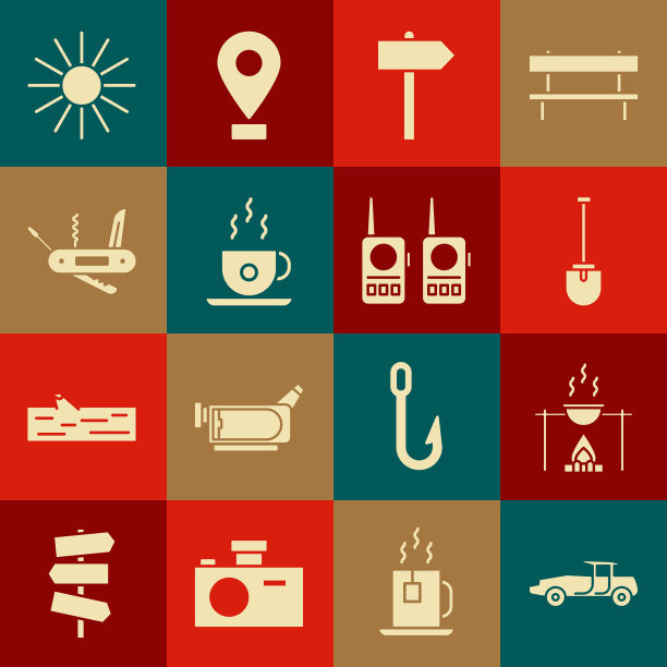 置车营火和锅铲道路交通图片下载