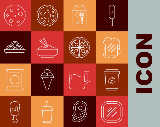 把线牛排肉咖啡杯外带三明治图片下载