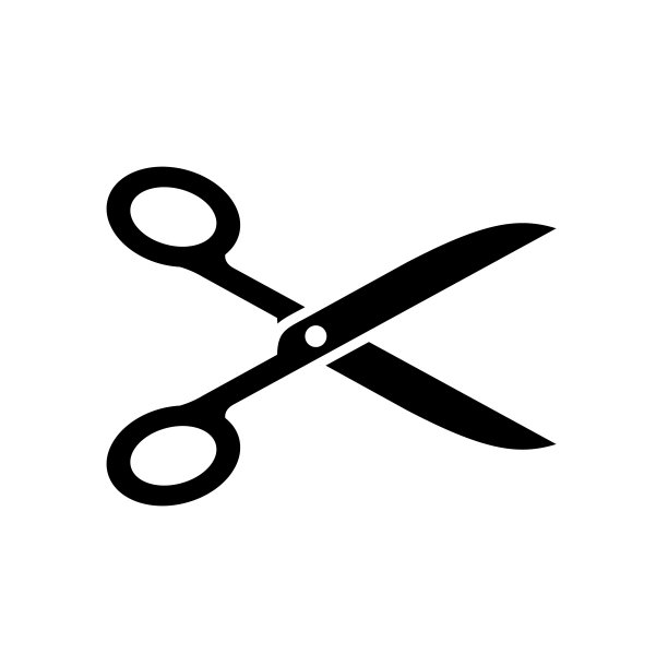 剪刀切割，平面图标。图片下载