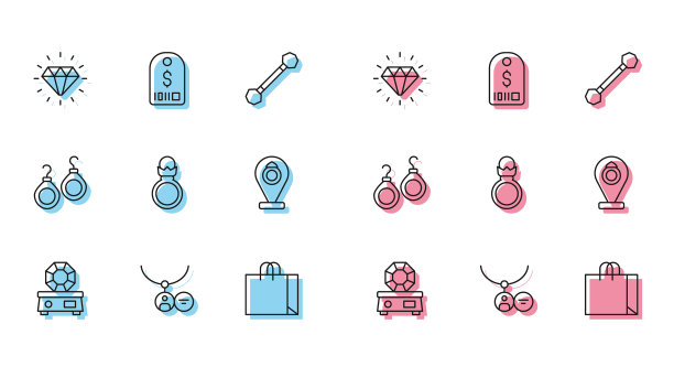 镶线宝石石吊坠项链钻石图片下载