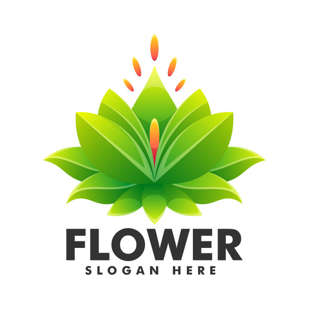 标志花渐变彩色风格图片下载