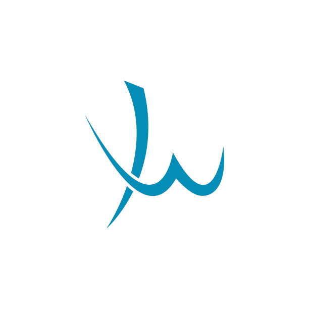 字母lw简单抽象曲线线条标志图片下载