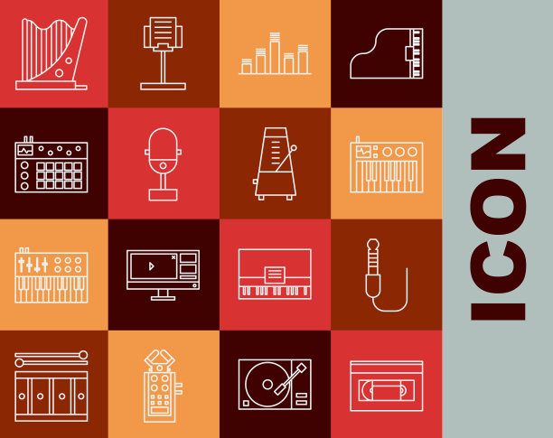 设置线VHS视频磁带音频插孔图片下载