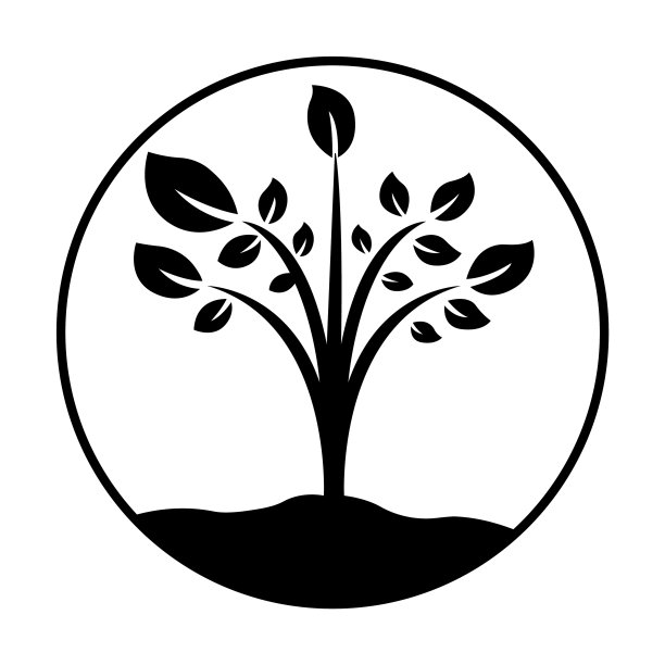 橄榄树标志树枝和叶子的剪影图片下载