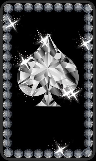 辉煌的黑桃王牌扑克扑克牌图片下载