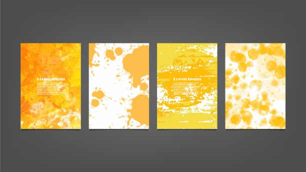 为海报设置黄色水彩背景图片下载