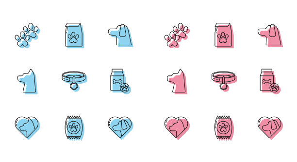 设定线心与猫袋的宠物爪子的食物图片下载