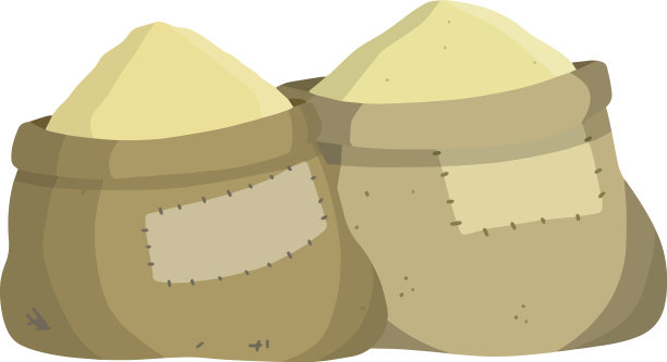 帆布粗麻袋卡通平图片下载