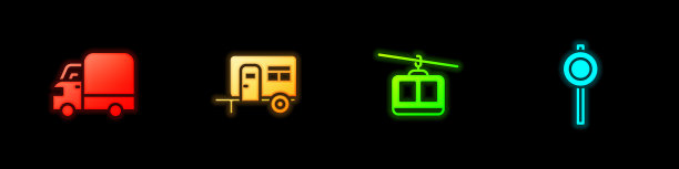 集送货货车房车露营拖车图片下载