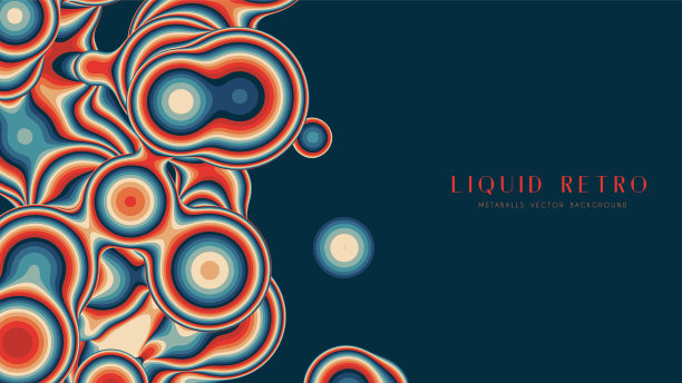 具有有机结构的液体复古3d metball图片下载
