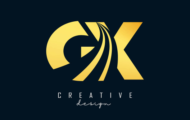 创意蓝色字母gx gx标志与领导图片下载