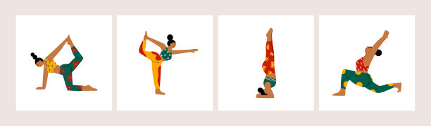 做瑜伽的女人手抽卡片的女孩图片下载