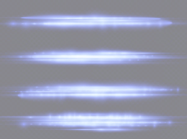 水平光线发光速度线闪光蓝色图片下载