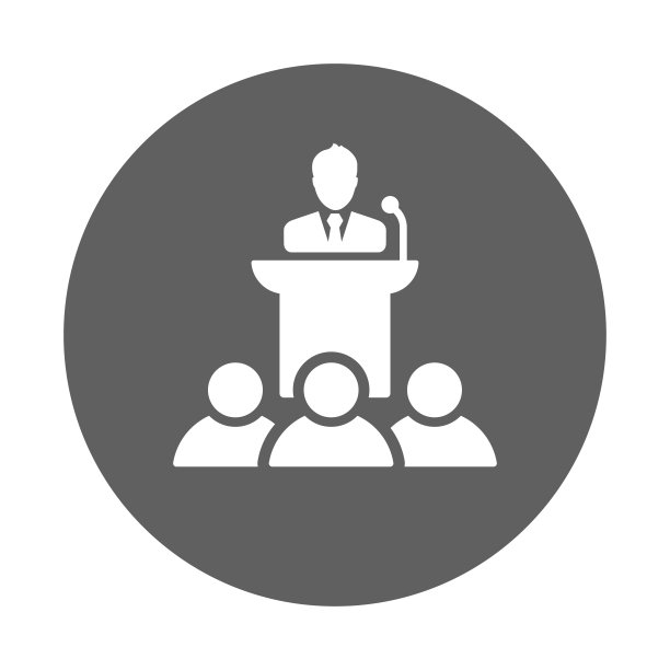 男人,扬声器图标。灰色的矢量图形。图片下载