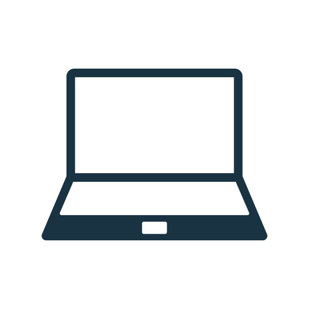 笔记本电脑,屏幕图标。简单的可编辑矢量图形。图片下载