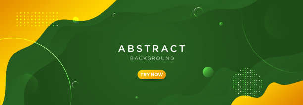 摘要绿色和黄色梯度液体波背景具有几何形状。现代的背景。可以用于登陆页，书籍封面，小册子，传单，杂志，任何品牌，横幅，标题，演示文稿，和墙纸背景图片下载