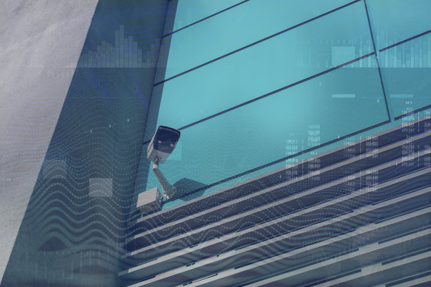 闭路电视监控。用于物体保护的户外视频监控摄像头。图片下载