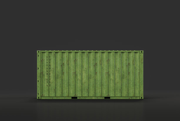 独立海运集装箱，物流运输用集装箱，3d渲染图片下载