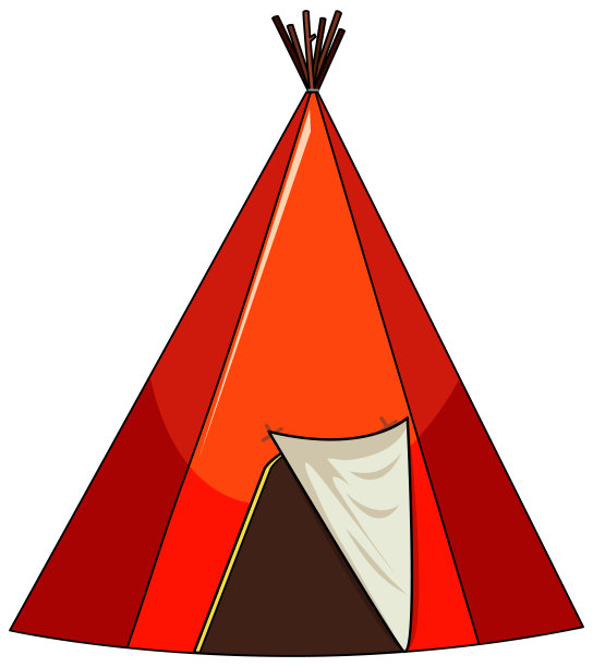 白色背景上孤立的露营帐篷图片下载