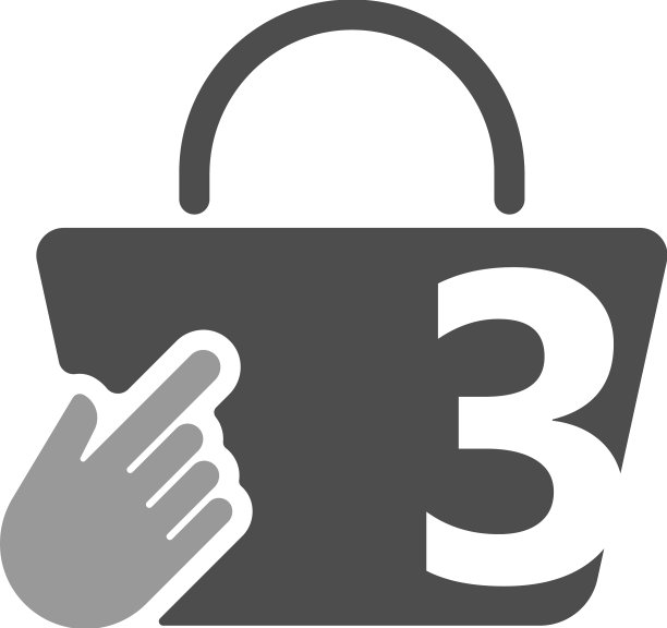 网上购物袋光标点击手标配合图片下载