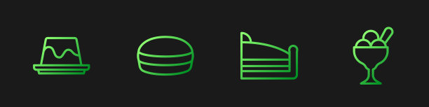 固定线一块蛋糕布丁奶油蛋羹马卡龙图片下载