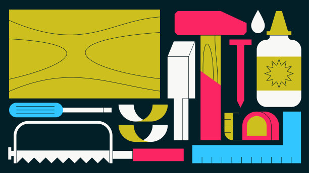 木工工具平面插图图片下载