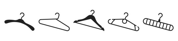 衣架图标设置。向量EPS 10图片下载