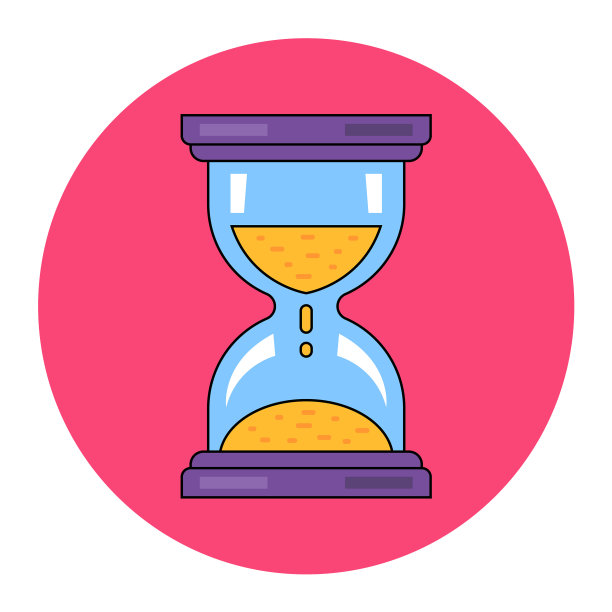 红色背景上的沙漏图片下载