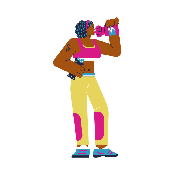 穿着运动服的年轻运动女性饮料特别图片下载