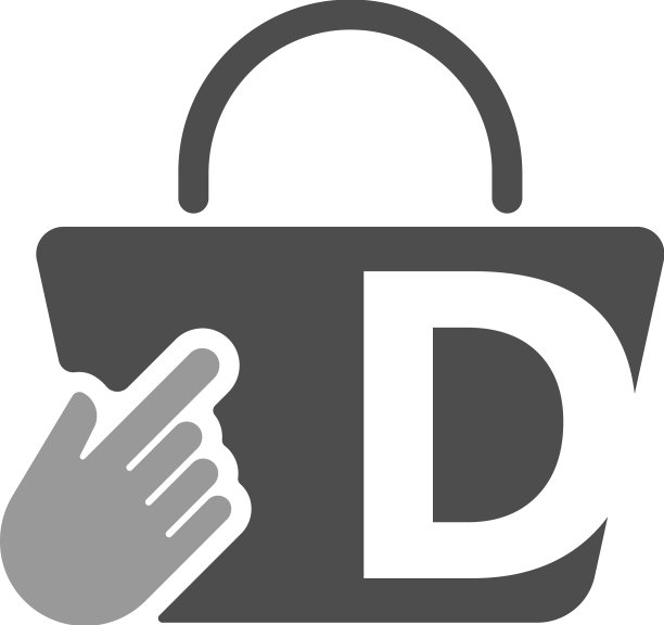 网上购物袋光标点击手标配合图片下载