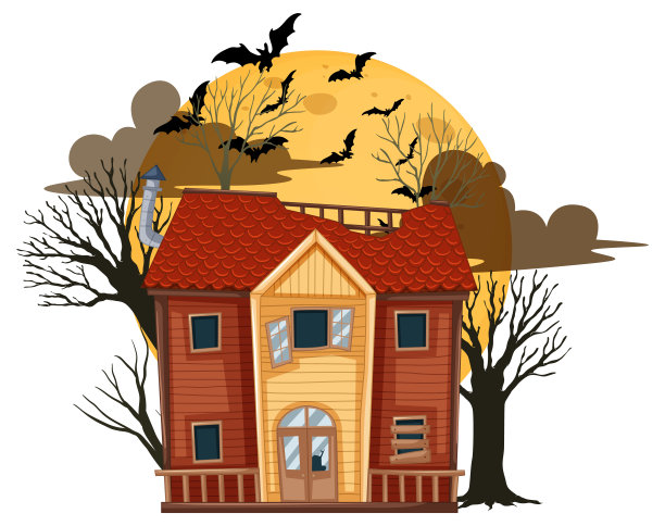 万圣节废弃房屋被隔离图片下载