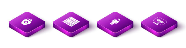 设置蜂房养蜂人的蜂蜜等距罐图片下载