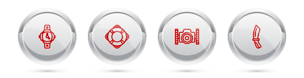 设置线潜水手表救生圈摄影相机图片下载