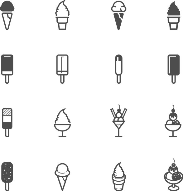 冰淇淋的图标图片下载