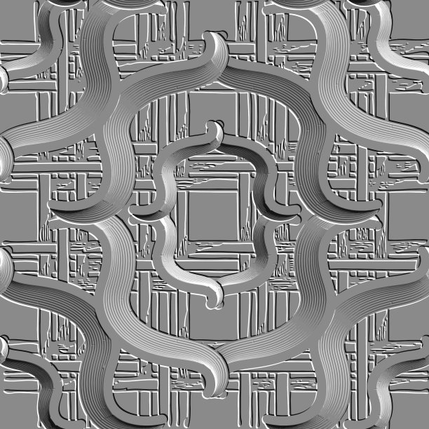 抽象纹理三维浮雕无缝图案图片下载